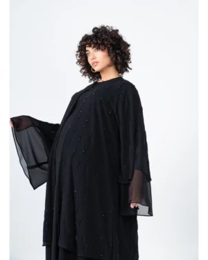 Elegant Abaya with Beaded Details